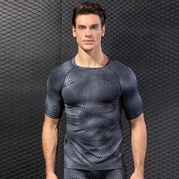Running Shirt - Men's Quick Dry Compression Fitness Top - Image 3