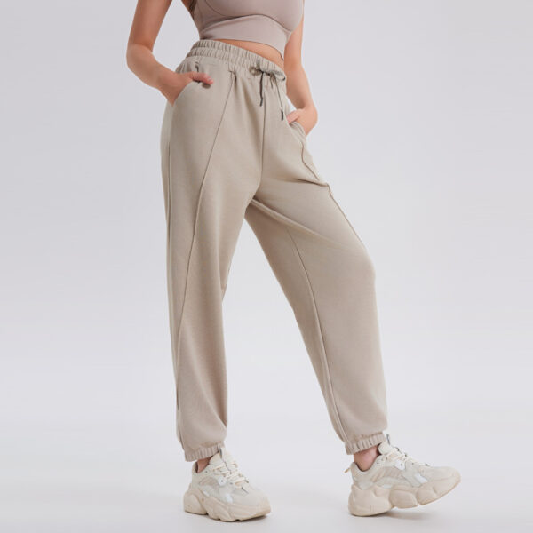 High-Waisted Women’s Stretchy Yoga Pants with Training Strap - Image 4