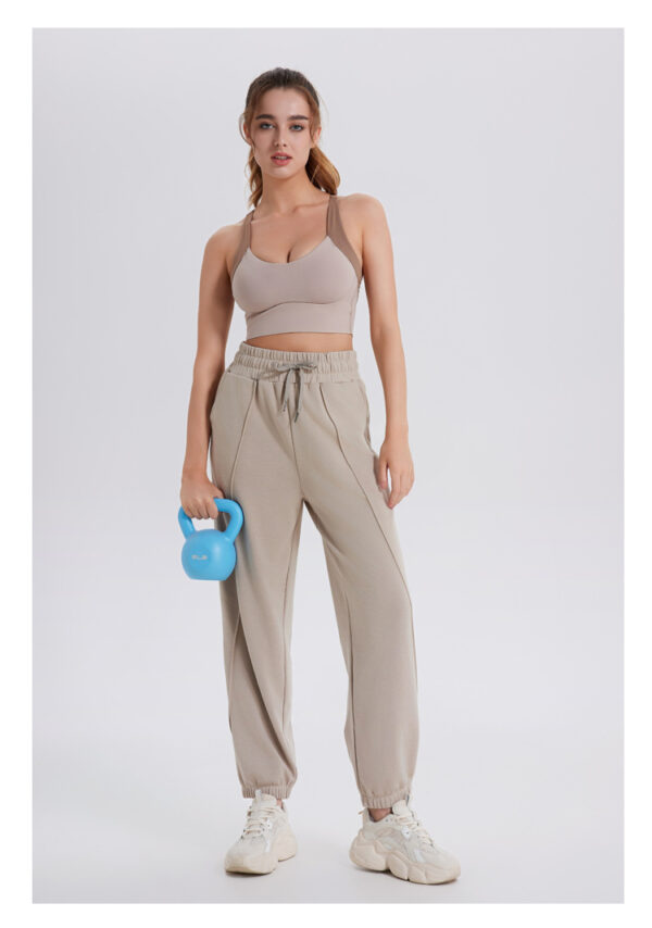 High-Waisted Women’s Stretchy Yoga Pants with Training Strap