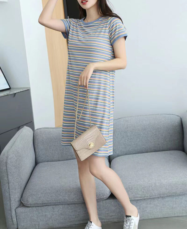Pullover Dress – Women’s Summer O-Neck Short Sleeve - Image 8