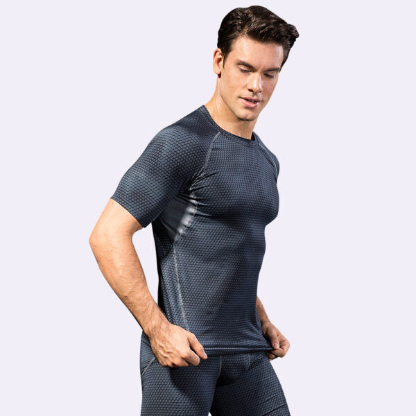 Running Shirt - Men's Quick Dry Compression Fitness Top - Image 8
