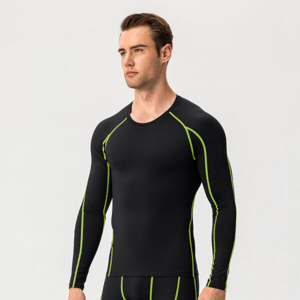 Gym T-Shirt - Pro Skinny Long Sleeve Fitness Wear - Image 3
