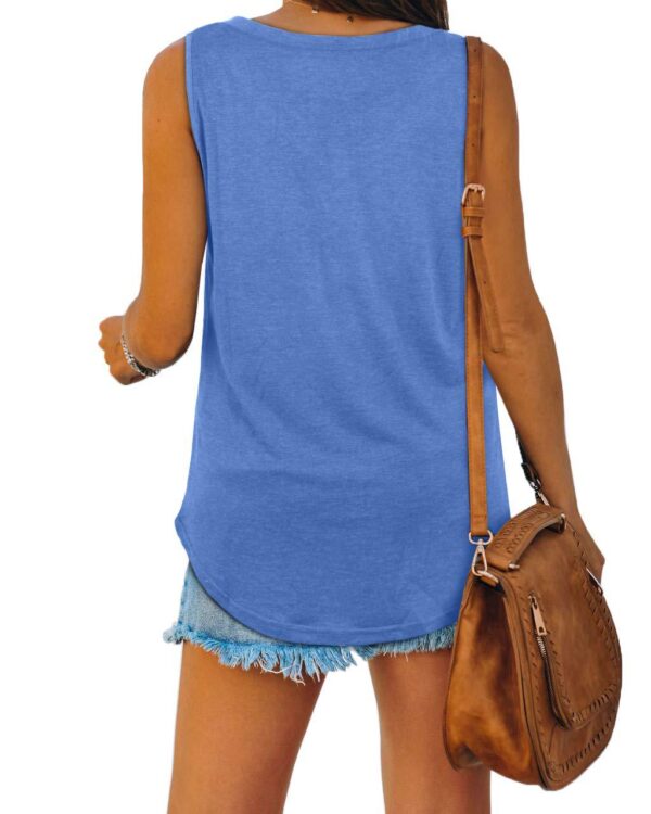 Cotton Tank Top – Women’s Oversized Sleeveless Tunic - Image 3