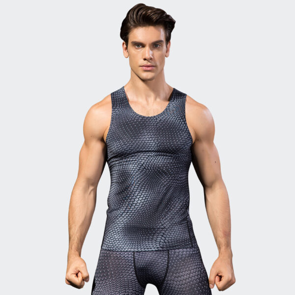 Gym T-shirt - Men's Quick Dry Compression Fitness Tee - Image 6