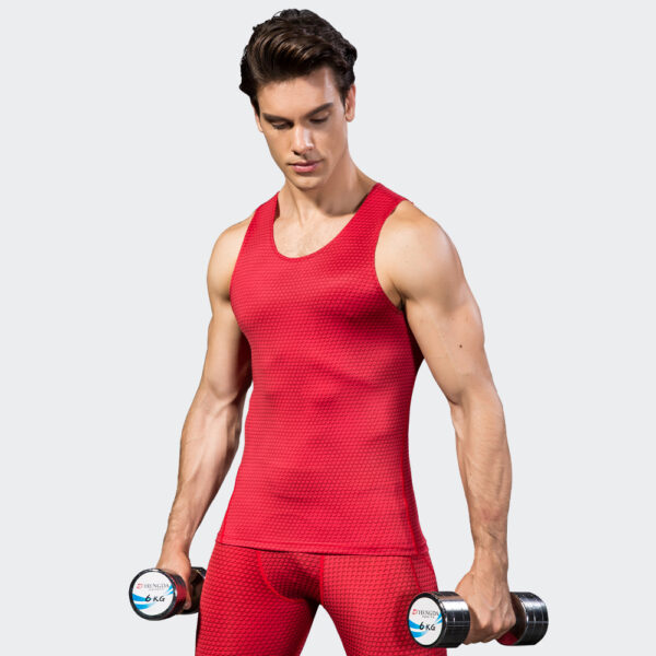 Gym T-shirt - Men's Quick Dry Compression Fitness Tee - Image 5