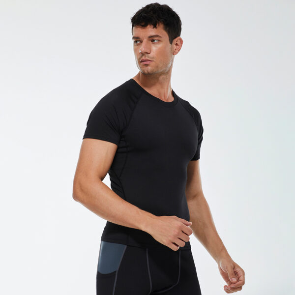 Gym T-shirt - Men’s Compression Short Sleeve Fitness Tee - Image 5