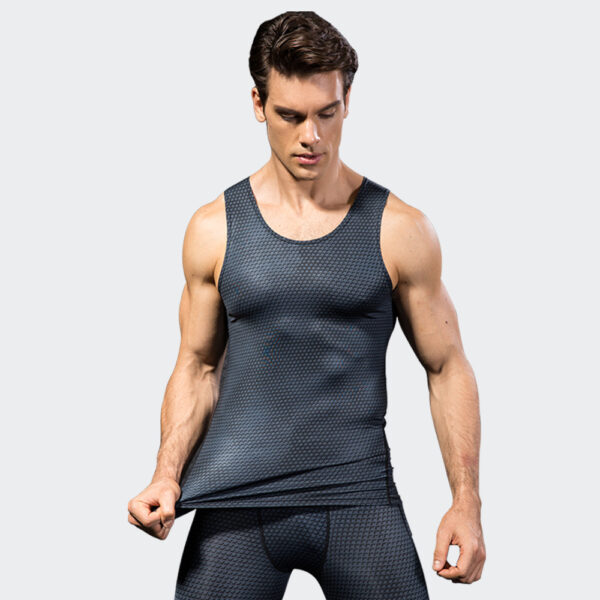 Gym T-shirt - Men's Quick Dry Compression Fitness Tee - Image 4