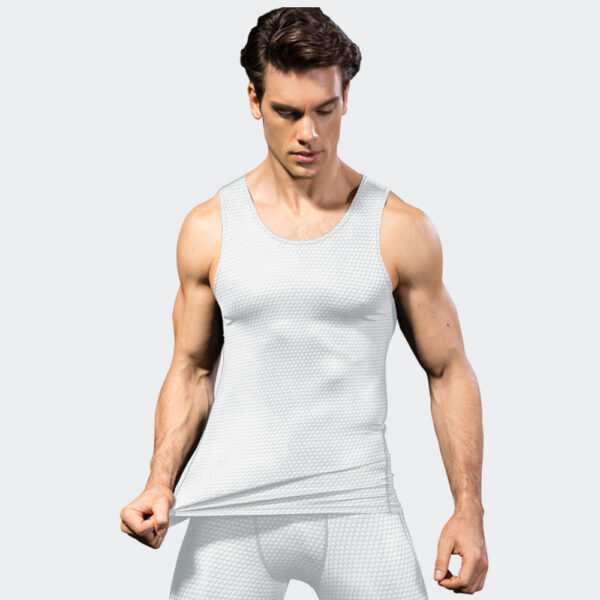 Gym T-shirt - Men's Quick Dry Compression Fitness Tee - Image 3