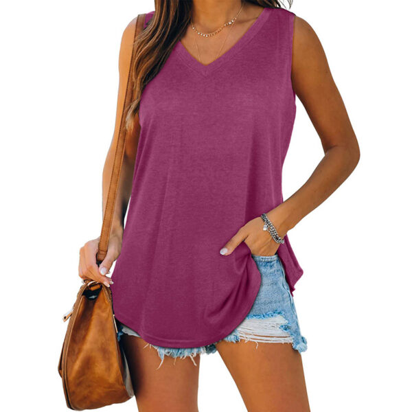 Cotton Tank Top – Women’s Oversized Sleeveless Tunic - Image 2