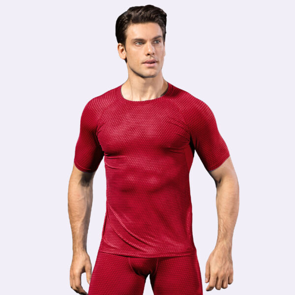 Running Shirt - Men's Quick Dry Compression Fitness Top - Image 4