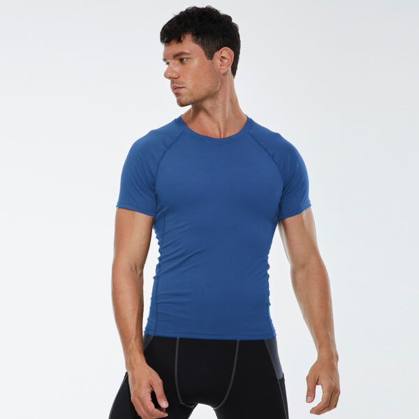 Gym T-shirt - Men’s Compression Short Sleeve Fitness Tee - Image 4