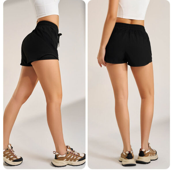 Women's High-Waist Sports Shorts – Loose, Three-Quarter Length, Quick-Dry and Breathable - Image 12