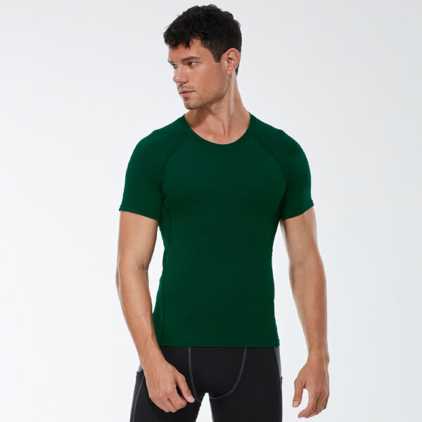 Gym T-shirt - Men’s Compression Short Sleeve Fitness Tee - Image 7