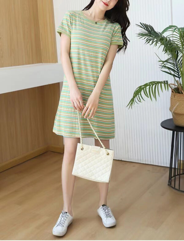 Pullover Dress – Women’s Summer O-Neck Short Sleeve - Image 7