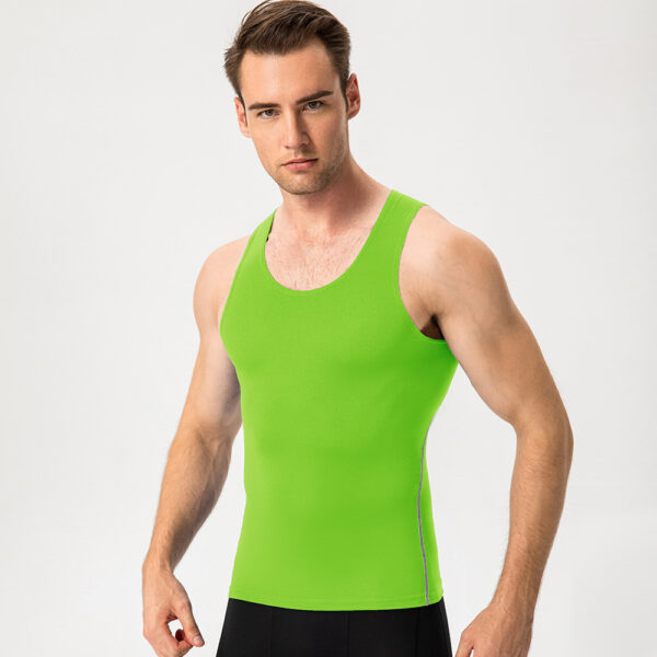 Fitness T-Shirts - Men’s Solid Color Summer Gym Tank Tops - Image 8