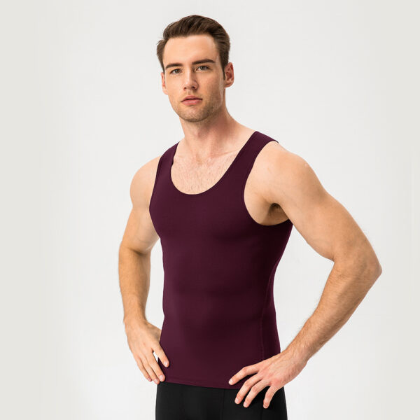 Fitness T-Shirts - Men’s Solid Color Summer Gym Tank Tops - Image 9