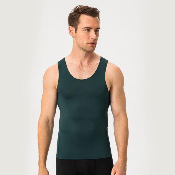 Fitness T-Shirts - Men’s Solid Color Summer Gym Tank Tops - Image 10