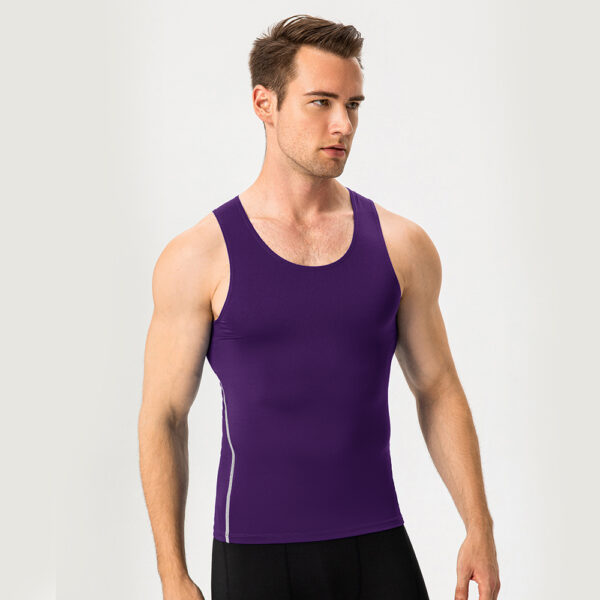 Fitness T-Shirts - Men’s Solid Color Summer Gym Tank Tops - Image 11