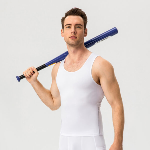 Fitness T-Shirts - Men’s Solid Color Summer Gym Tank Tops - Image 3