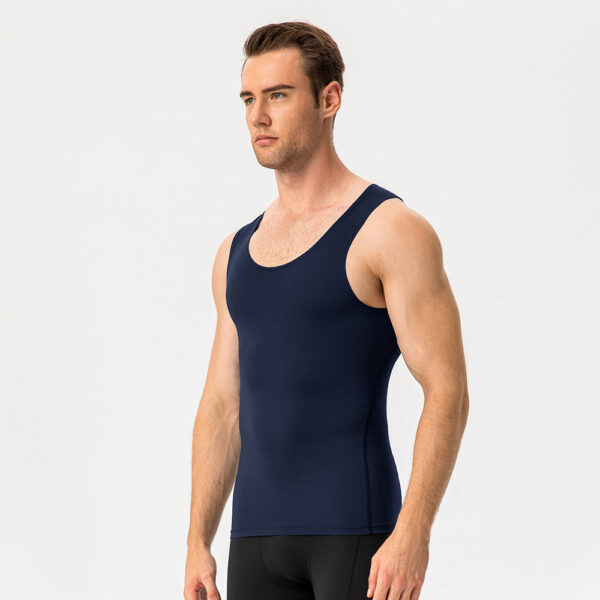 Fitness T-Shirts - Men’s Solid Color Summer Gym Tank Tops - Image 6