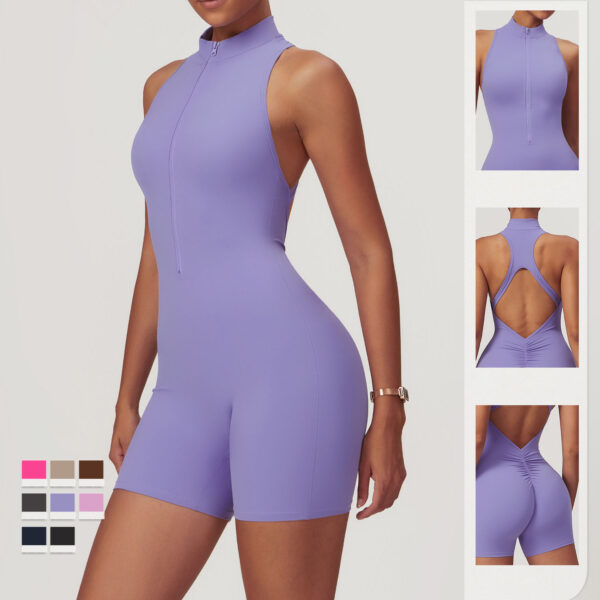 Jumpsuit Women – Stylish High-Collar Fitness Yoga Jumpsuit - Image 11