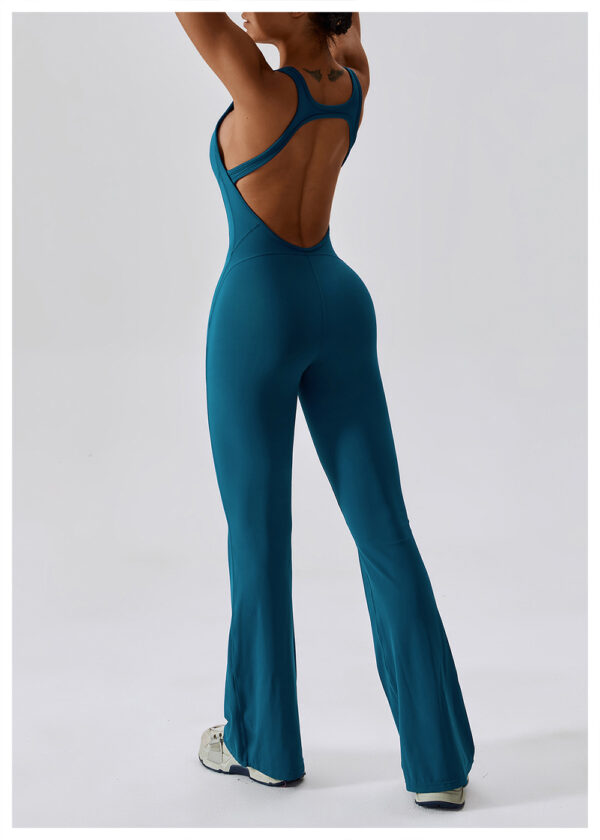 Women One Piece Bodysuit Gym Sports Suit Yoga Workout Flare Leggings Fitness Set Yoga Jumpsuit