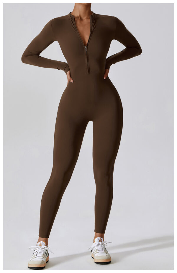 Sports Jumpsuit: Zipper Rompers for Women’s Fitness and Yoga - Image 3