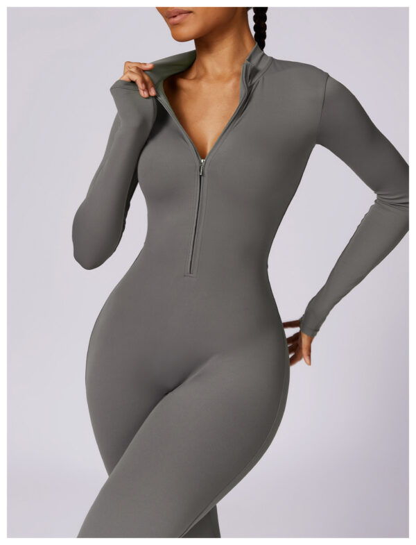 Sports Jumpsuit: Zipper Rompers for Women’s Fitness and Yoga - Image 11