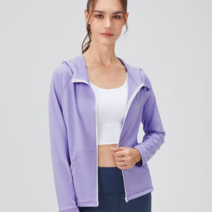 Women’s full zip performance hoodie for outdoor activities