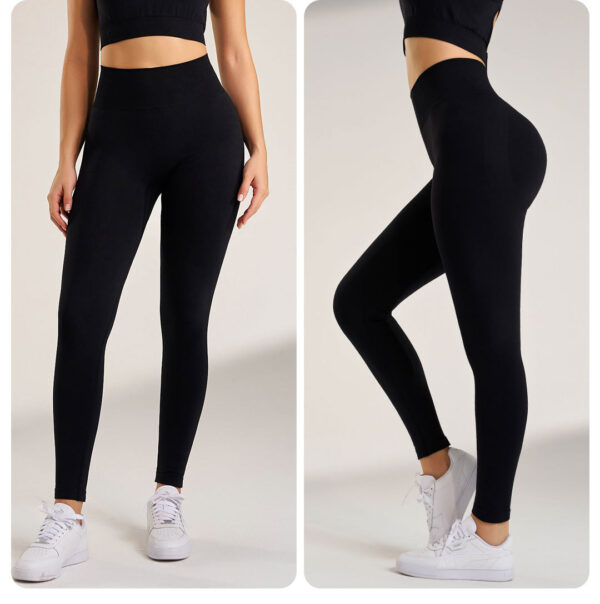 Waisted Seamless Yoga Leggings – Comfortable Fitness Pant - Image 3