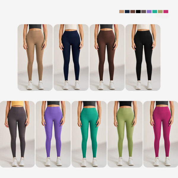 Waisted Seamless Yoga Leggings – Comfortable Fitness Pant - Image 11